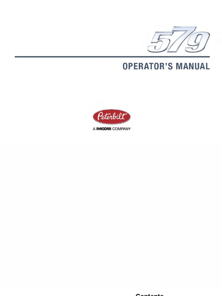 579 Manual de Usuario Peterbilt PDF Seat Belt Traffic Collision