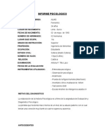 INFORME PSICOLOGICO Adulto Ps