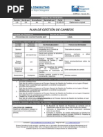 Plan de Gestión de Cambios