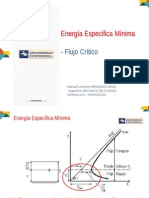 10 Energía Especifica Minima-Flujo - Critico