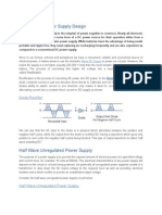 Unregulated Power Supply Design