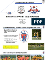 Maryland Schools Cricket Overview