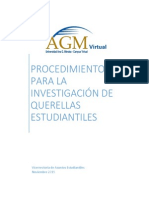 Procedimiento para La Investigacion de Querellas Estudiantiles