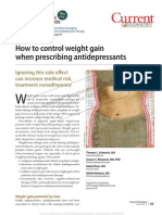 How to Control Weight When Prescribing Antidepressants