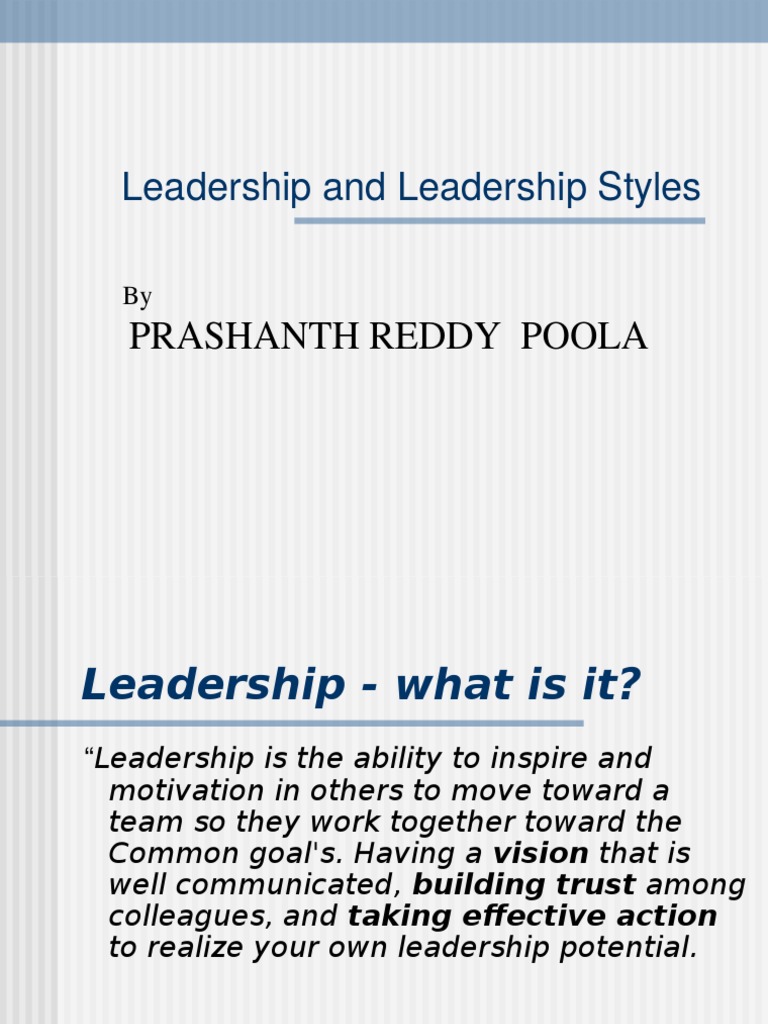 Understanding Leadership Styles and Theories | PDF