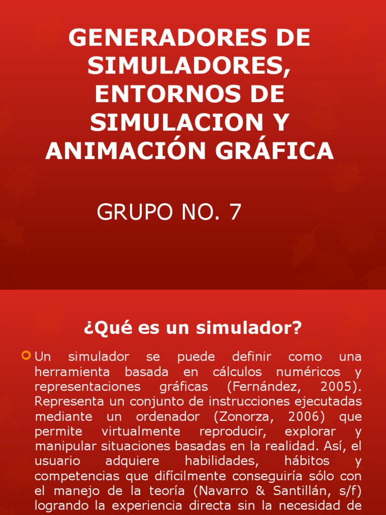 Generadores de Simulacion y Entornos Graficos | PDF | Simulación ...