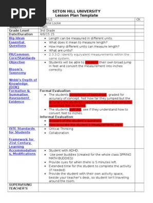 Movement Lesson Plan