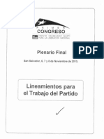 Documentos Finales Después Del I Congreso Del FMLN. 2015