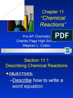 Chapter 11 Chemical Reactions