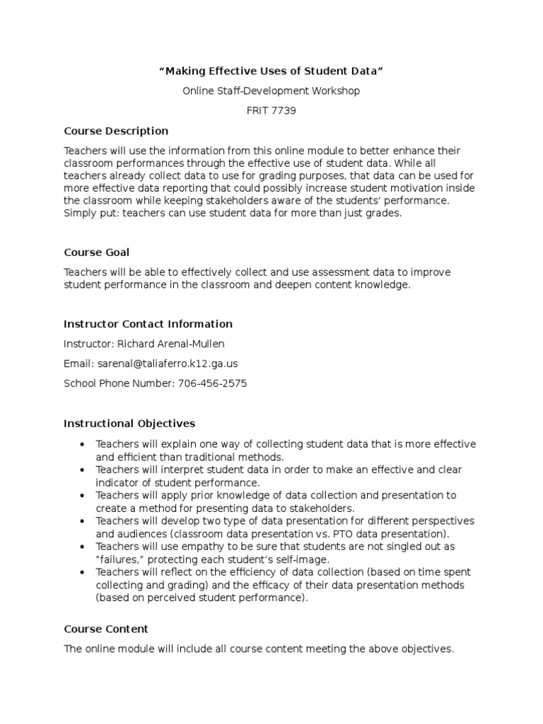 Enhancing Classroom Performance with Data | PDF | Educational ...