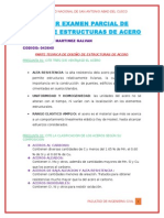 Primer Examen Parcial de Diseño de Estructuras de Acero - Teoria