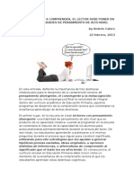 Desarrollo de habilidades de pensamiento para mejorar la comprensión lectora