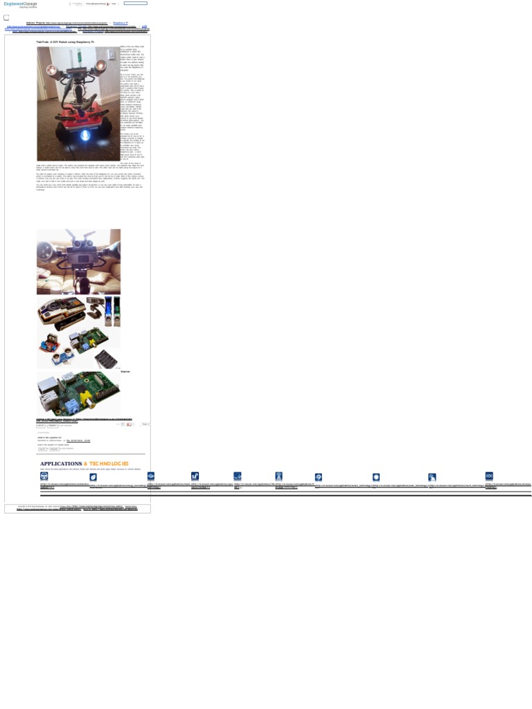 TinkTrak - A DIY Robot Using Raspberry Pi | PDF | Raspberry Pi | Robot