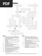 About the Stage Crossword Puzzle