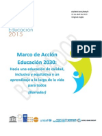 Marco de Accion de Educación