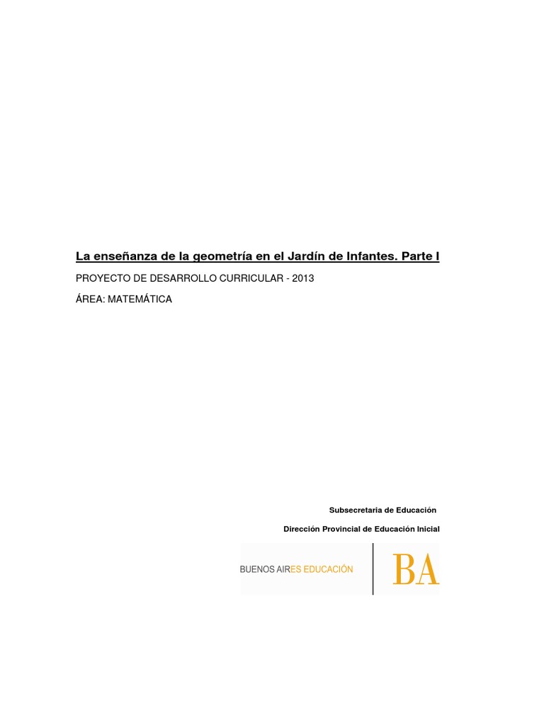 Enseñanza de Geometría en Jardines | PDF | Crecimiento personal y ...