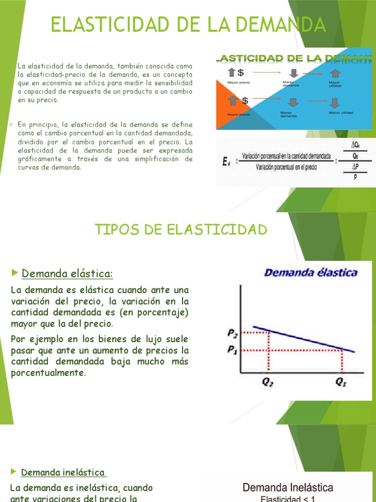 Elasticidad de La Demanda | Elasticidad (economía) | Microeconomía