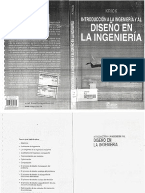 Libro Introduccion A La Ingenieria Y Al Diseno A La Ingenieria