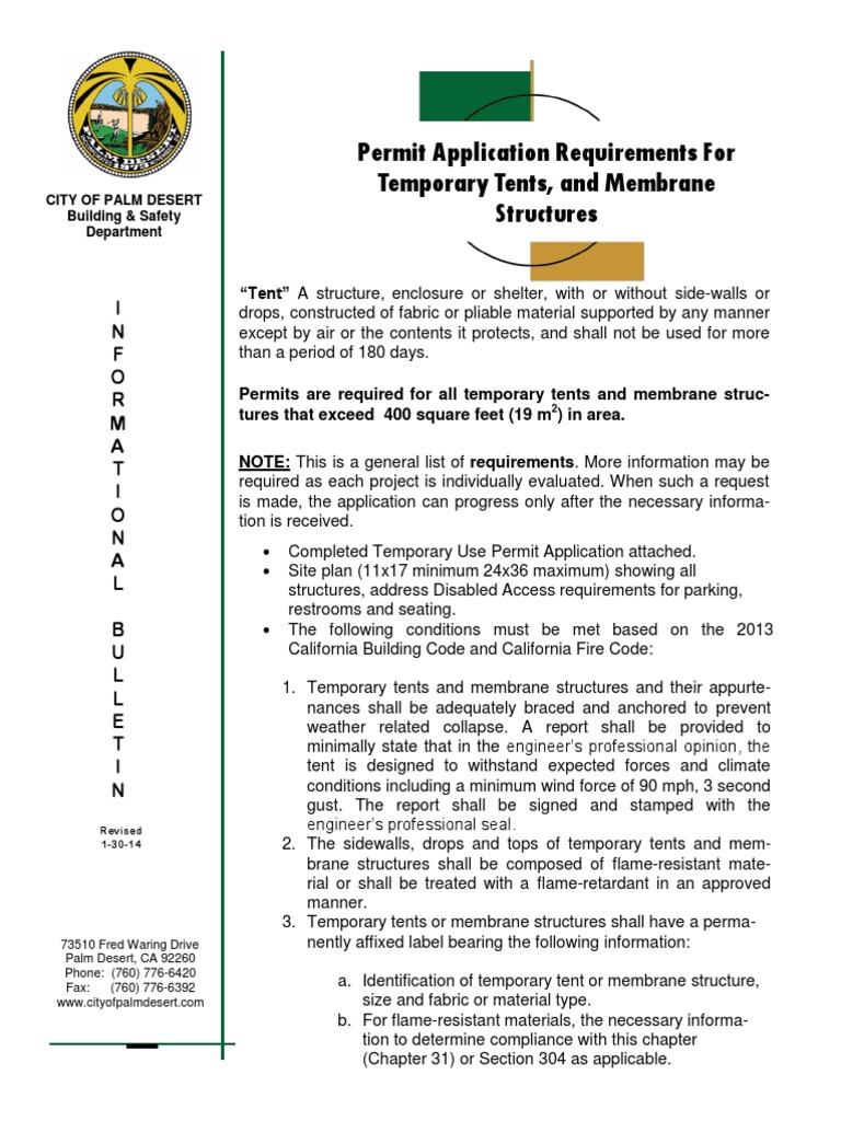 Tent Requirements PDF Tent Fire Safety