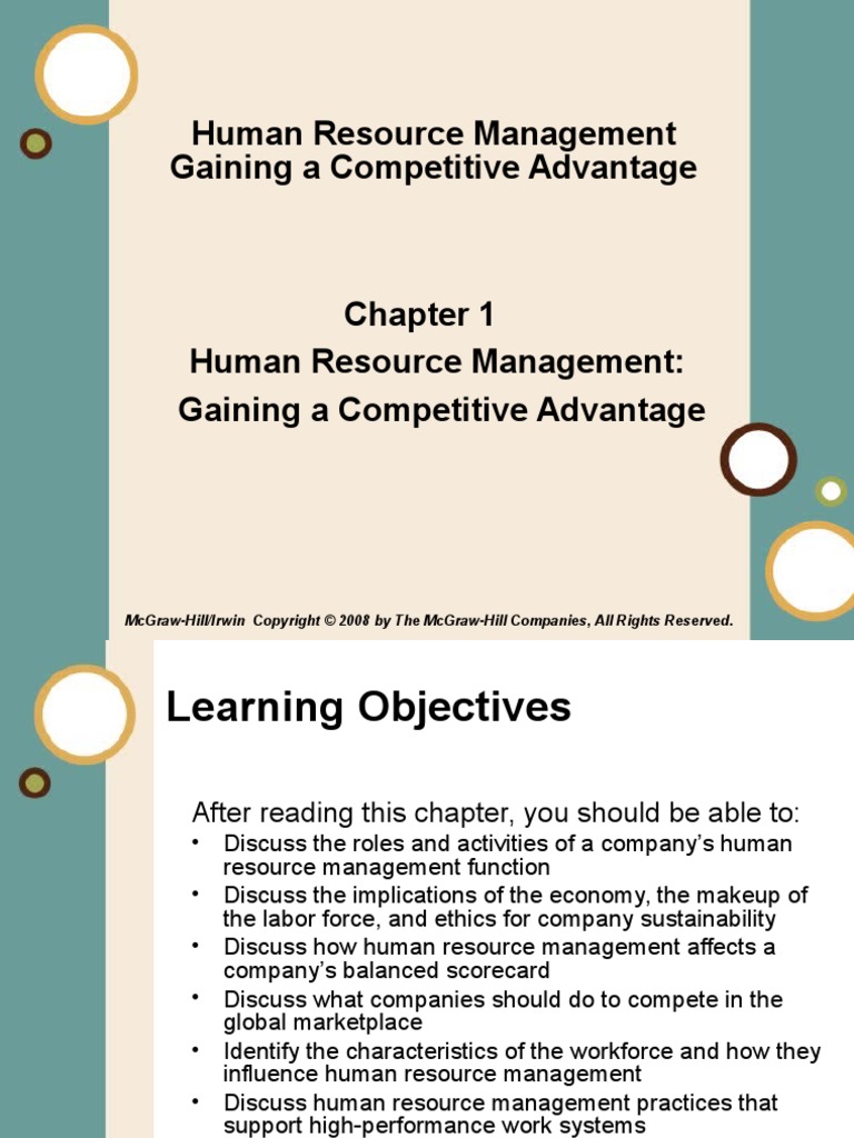 Chap001 Human Resource Management Gaining A Competitive Advantage | PDF ...