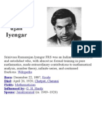 Srinivasa Ramanujan Iyengar 