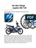 Spesifikasi Dan Harga Yamaha Jupiter MX 135