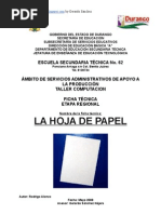 Análisis Objeto Técnico La Hoja de Papel