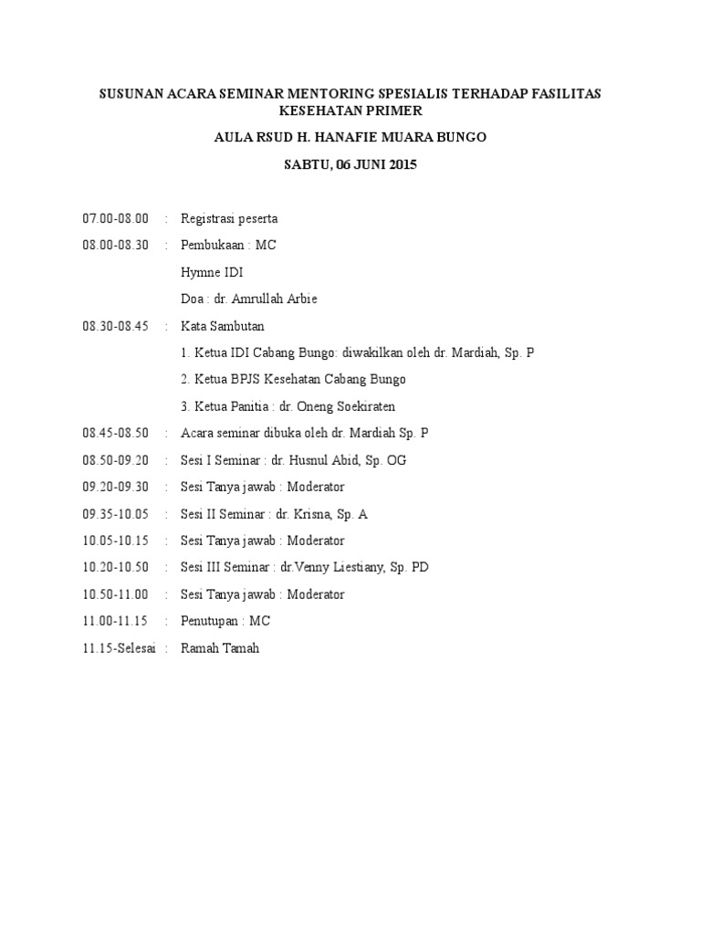 Contoh Kata Sambutan Pembukaan Acara Seminar