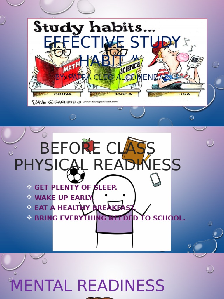 Effective Study Habits Guide | PDF | Psychological Concepts | Psychology