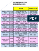 Caruhatan National High School Schedule of Film Showing