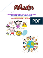 Convocatoria Matricula Escuela Infantil