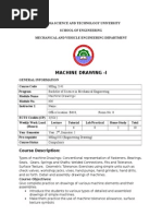 Machine Drawing - I: Course Description