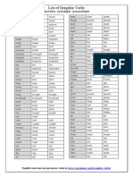 List of Irregular Verbs 04