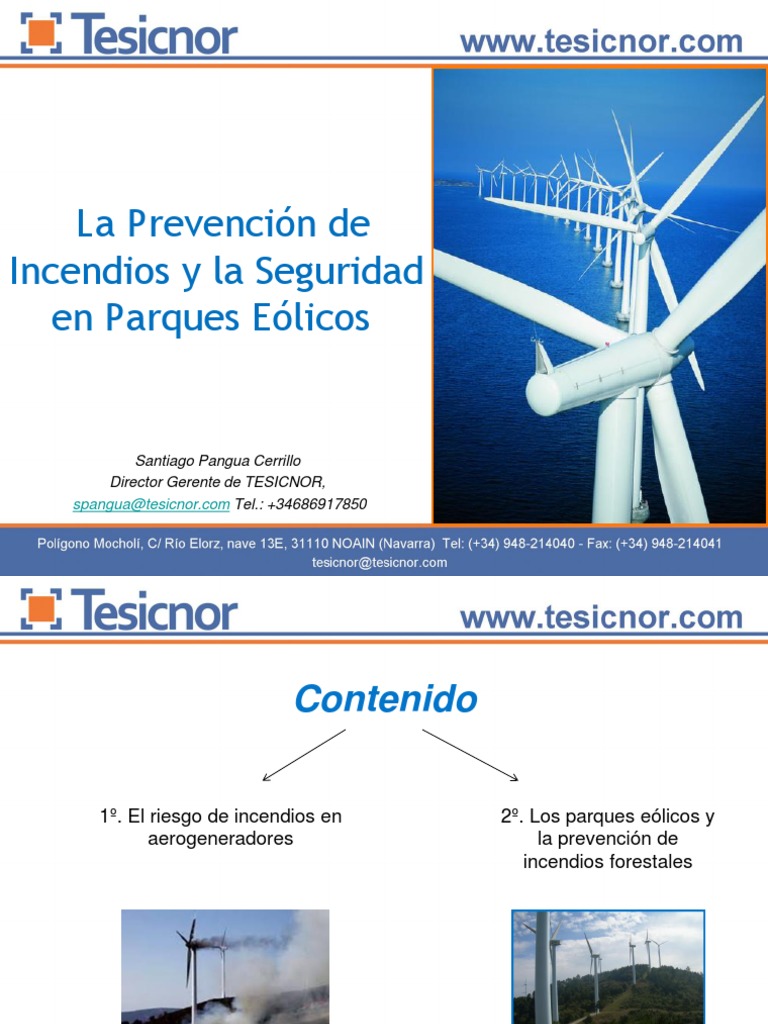 La Prevención de Incendios y La Seguridad en Parques Eólicos | PDF ...