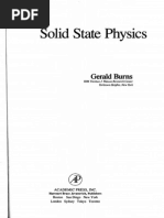 Gerald Burns Solid State Physics
