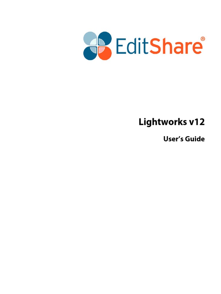 Lightworks v12.0 User Guide PDF PDF Button Technical