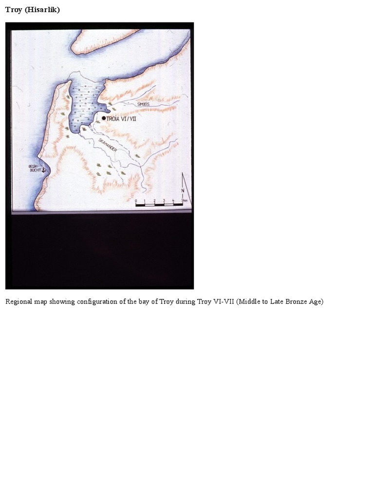 Troy Archaeological Site Map Overview | PDF | Social Science | Art
