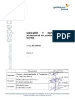 CEG - PE.0007.GN-2010 - Evaluación y Homologación de Proveedores de Productos y Recepción Técnica