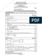 Barem corectare model de subiecte Matematică tip mate-info Bac 2016