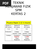 Teknik Menjawab Kertas 2 Fizik