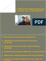 Tema 2 - Conductas Inadecuadas Del Terapeuta Gestalt