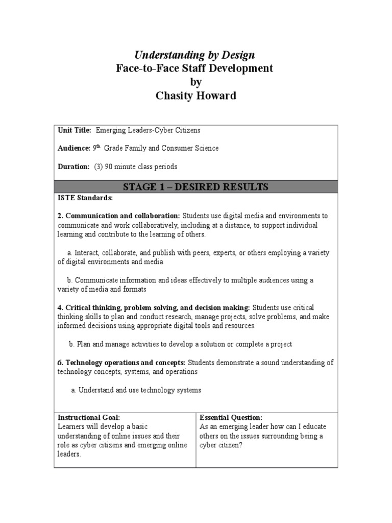 Digital Citizenship Unit PDF Collaboration Learning