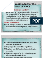 Factors Contributed For The Growth of MNCS