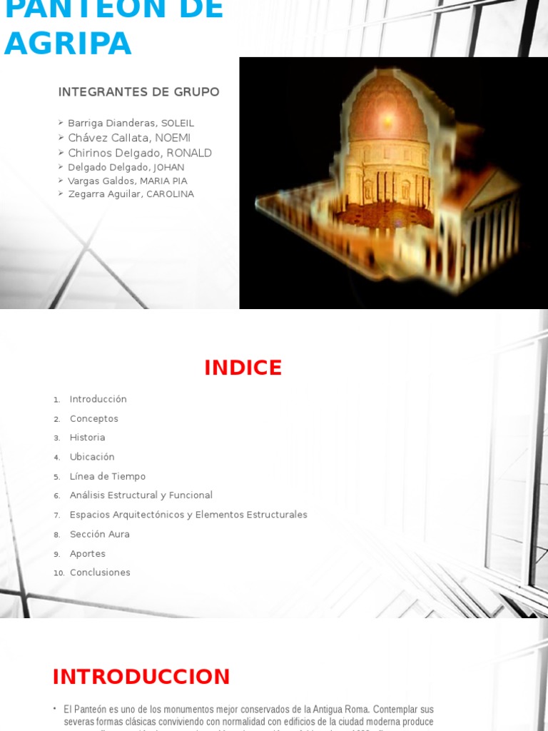 Análisis del Panteón de Agripa | PDF | Hazme | Diseño arquitectonico