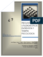 Preguntas Utilizadas en La Entrevista y Terapia Psicologia