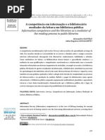 Information competence and the librarian as a mediator of the reading process in public libraries