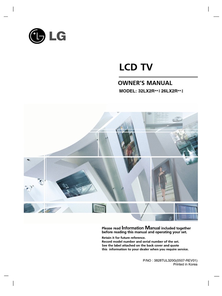 LG 32LX2R | PDF | Hdmi | Set Top Box