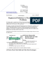 Engineered Solutions To Heat Transfer Problems.: AR Series Removable Bundle Shell and Tube Heat Exchanger