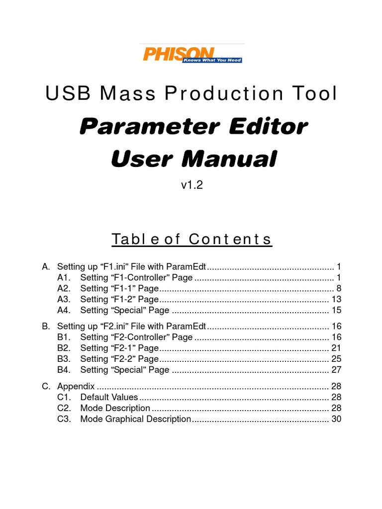 Phison Manual | PDF | Usb Flash Drive | Flash Memory