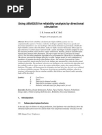 Using ABAQUS For Reliability Analysis by Directional Simulation